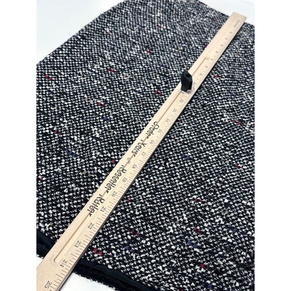 Lafayette 148 New York Black Wool Blend Tweed Style Pencil Skirt Women's Size 4 - Picture 11 of 11